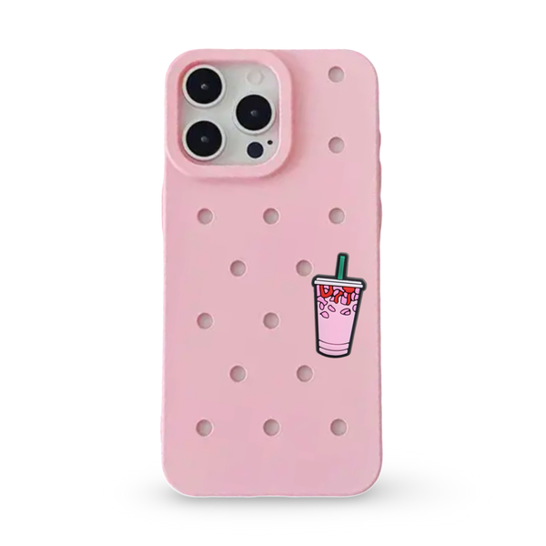 Charm Crocs®️ pink bubble tea