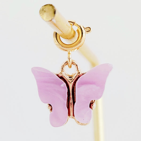 Lilac Butterfly Charm