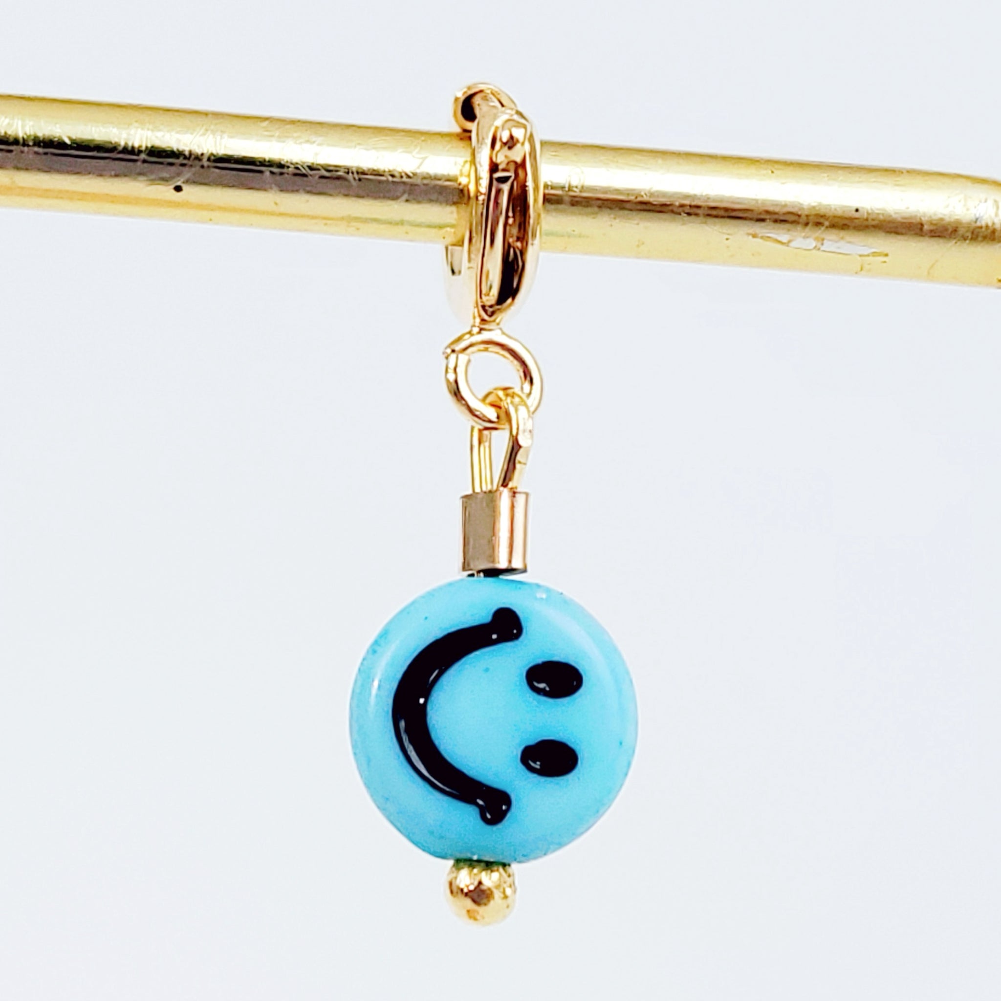 Baby Blue Smiley Charm
