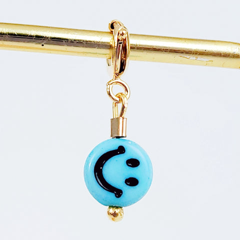 Charm Baby Blue Smiley