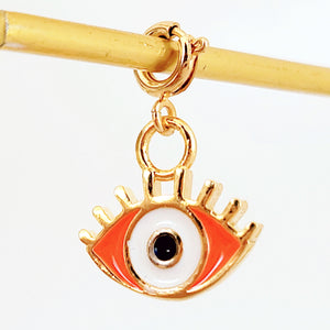 Neon Orange Eye Charm