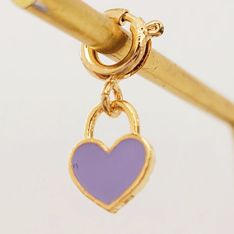 Charm Lilac Lock Heart