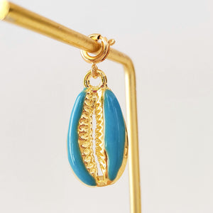 Turquoise Cowrie Charm